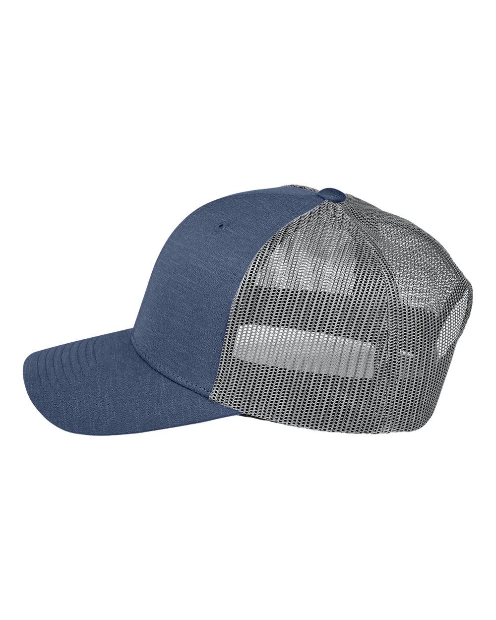 Team 365 Zone Sonic Heather Trucker Cap - TT802 Sport Dark Navy Heather- Sport Graphite