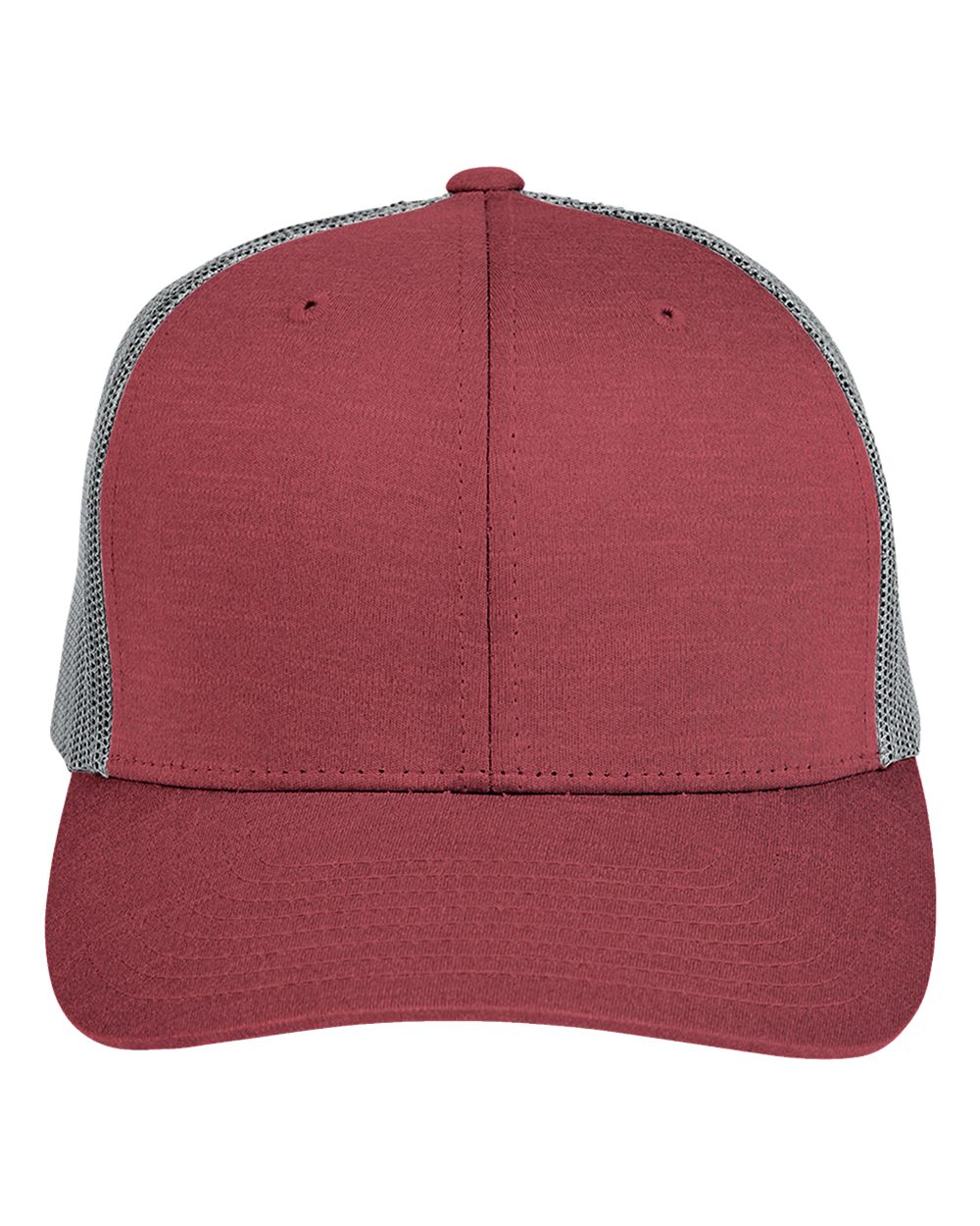 Team 365 Zone Performance Trucker Cap by Yupoong - TT802 Sport Maroon Heather- Sport Graphite