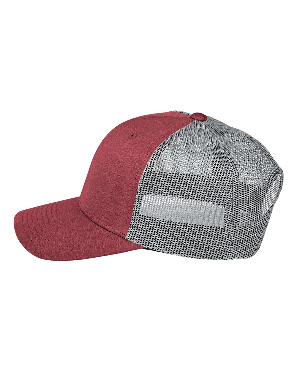 Team 365 Youth Zone Sonic Heather Trucker Cap - TT802Y Sport Maroon Heather- Sport Graphite