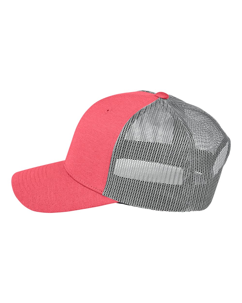 Team 365 Youth Zone Sonic Heather Trucker Cap - TT802Y Sport Red Heather- Sport Graphite
