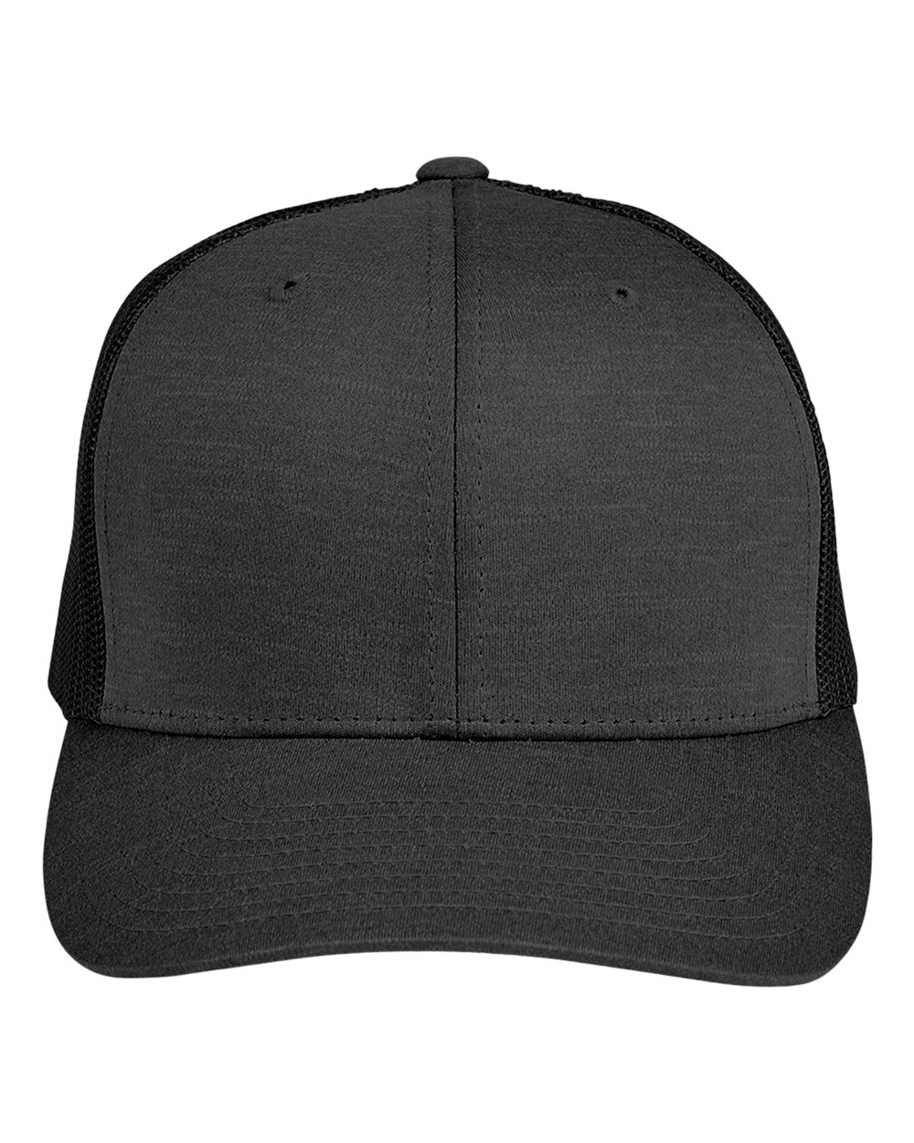 Team 365 Youth Zone Peformance Trucker Cap by Yupoong - TT802Y Black Heather- Black