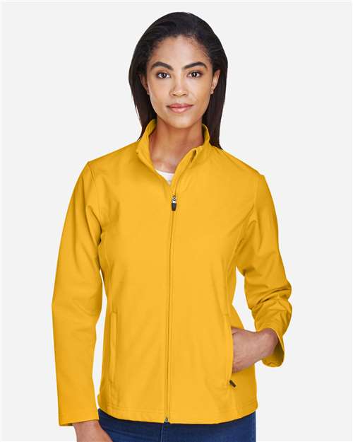 Team 365 Women's Leader Soft Shell Jacket - TT80W Sport Athletic Gold