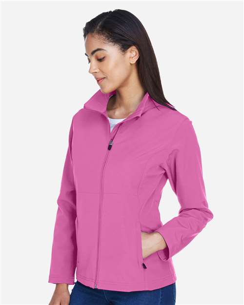 Team 365 Women's Leader Soft Shell Jacket - TT80W Sport Charity Pink