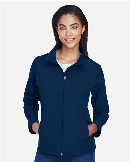 Team 365 Women's Leader Soft Shell Jacket - TT80W Sport Dark Navy