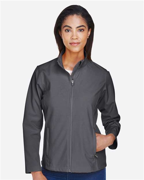 Team 365 Women's Leader Soft Shell Jacket - TT80W Sport Graphite
