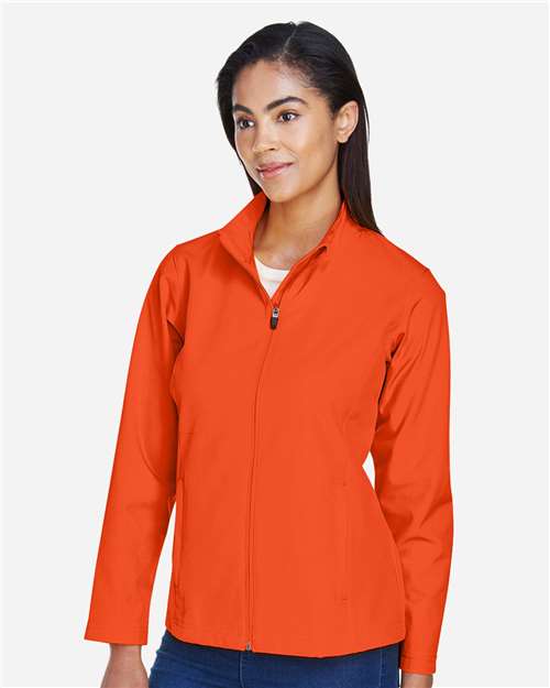 Team 365 Women's Leader Soft Shell Jacket - TT80W Sport Orange