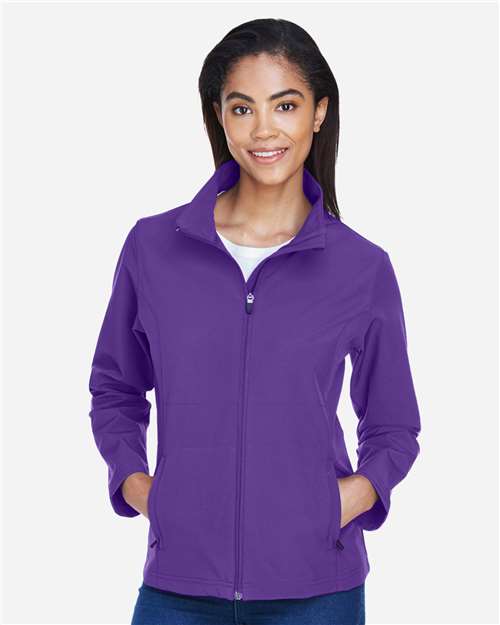 Team 365 Women's Leader Soft Shell Jacket - TT80W Sport Purple