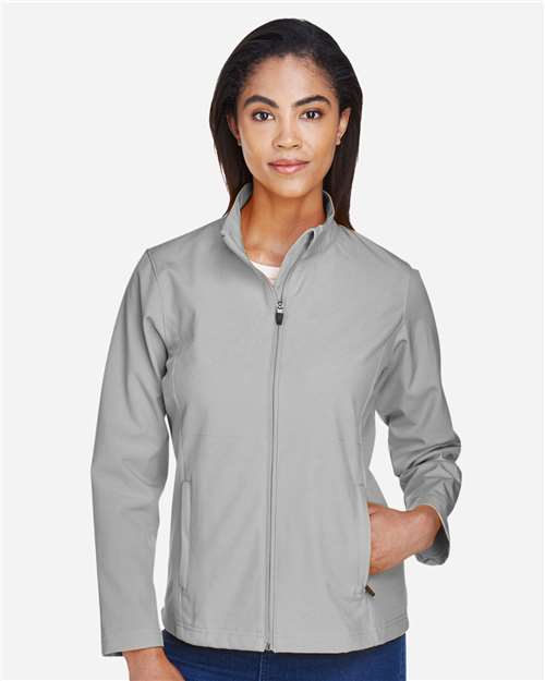 Team 365 Women's Leader Soft Shell Jacket - TT80W Sport Silver