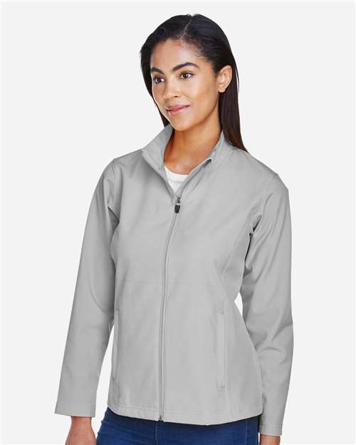 Team 365 Women's Leader Soft Shell Jacket - TT80W Sport Silver
