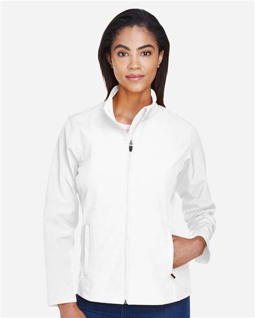 Team 365 Women's Leader Soft Shell Jacket - TT80W White