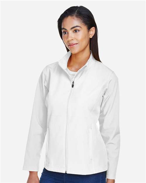 Team 365 Women's Leader Soft Shell Jacket - TT80W White