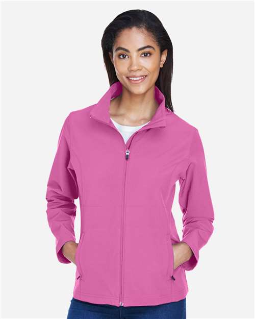 Team 365 Women's Leader Soft Shell Jacket - TT80W Sport Charity Pink