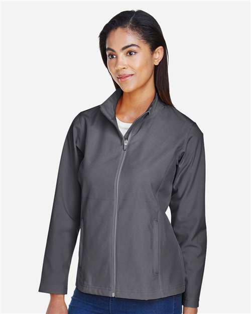 Team 365 Women's Leader Soft Shell Jacket - TT80W Sport Graphite