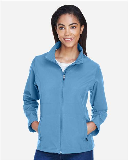 Team 365 Women's Leader Soft Shell Jacket - TT80W Sport Light Blue