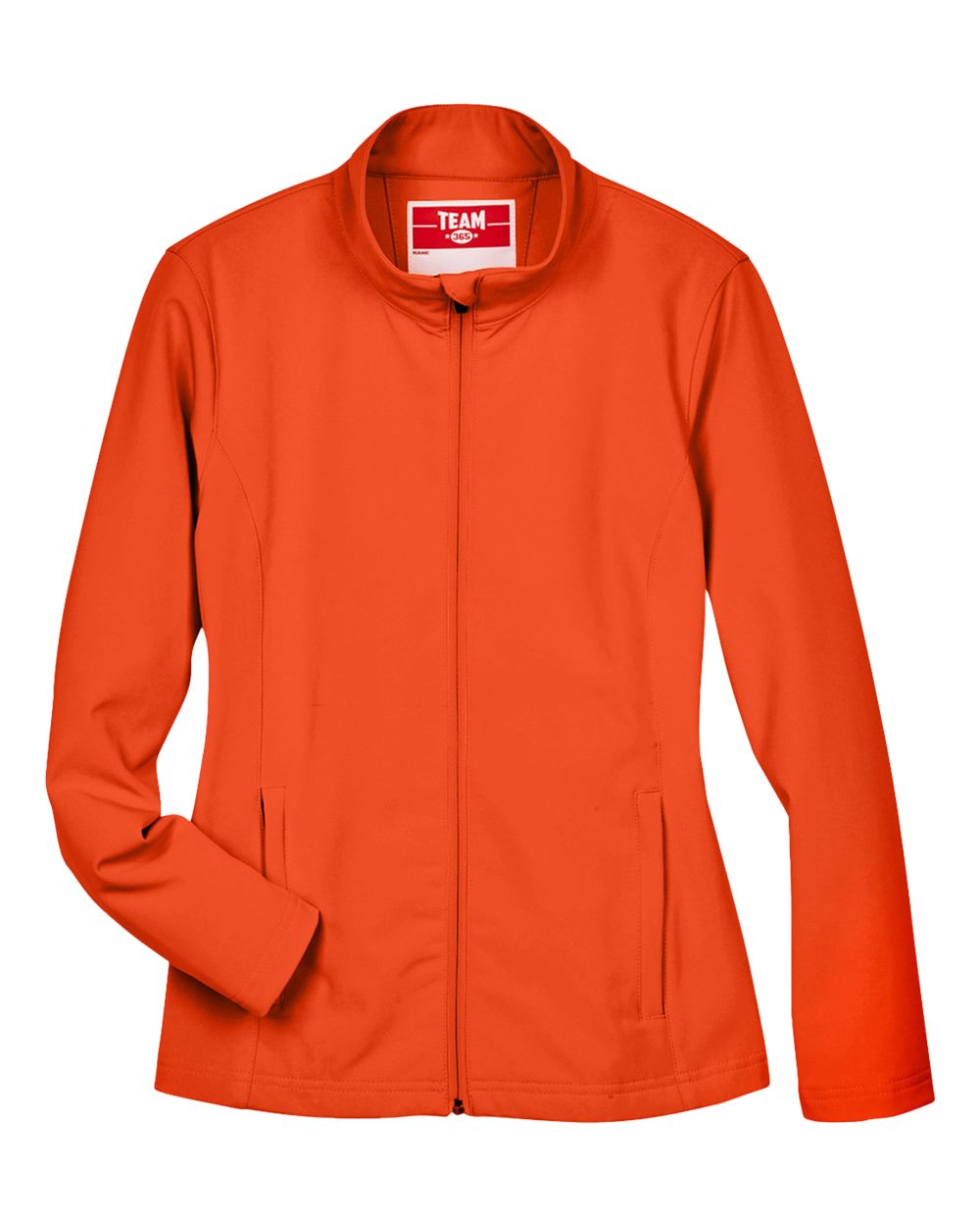 Team 365 Women's Leader Soft Shell Jacket - TT80W Sport Orange