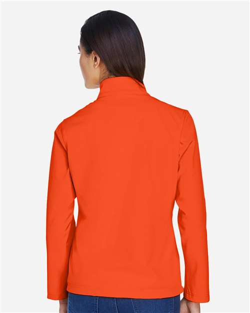 Team 365 Women's Leader Soft Shell Jacket - TT80W Sport Orange