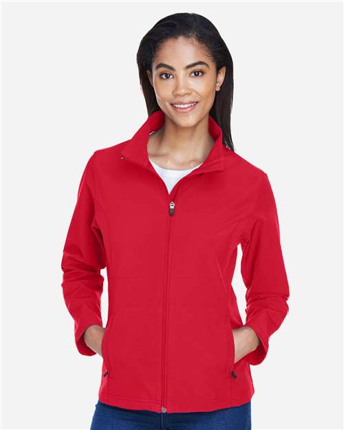 Team 365 Women's Leader Soft Shell Jacket - TT80W Sport Red