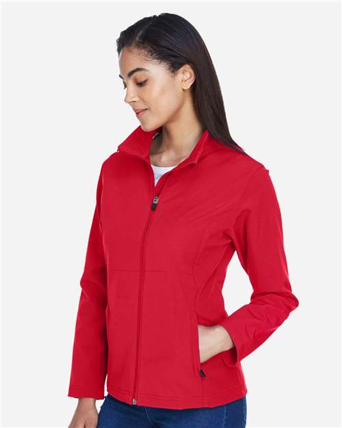 Team 365 Women's Leader Soft Shell Jacket - TT80W Sport Red