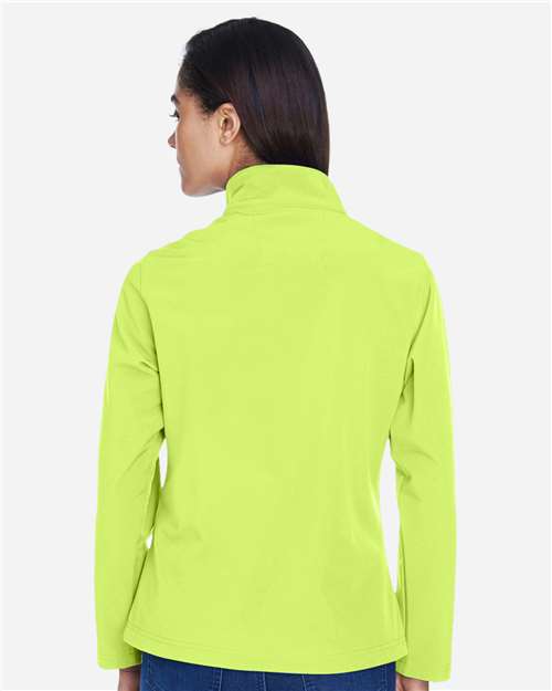 Team 365 Women's Leader Soft Shell Jacket - TT80W Safety Yellow