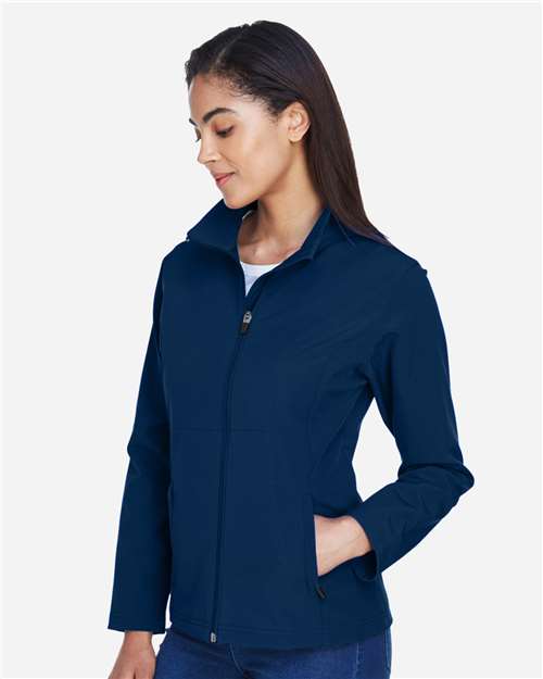Team 365 Women's Leader Soft Shell Jacket - TT80W Sport Dark Navy