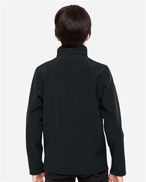 Team 365 Youth Leader Soft Shell Jacket - TT80Y Black