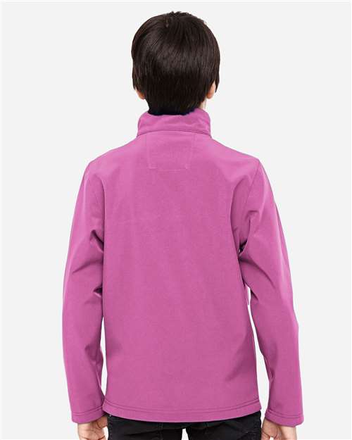 Team 365 Youth Leader Soft Shell Jacket - TT80Y Sport Charity Pink