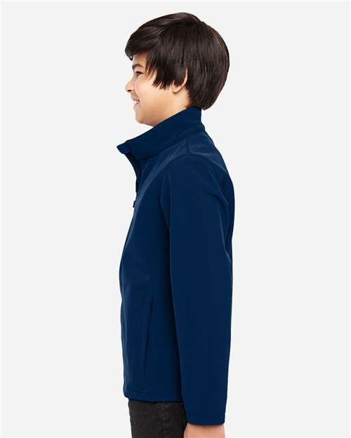 Team 365 Youth Leader Soft Shell Jacket - TT80Y Sport Dark Navy