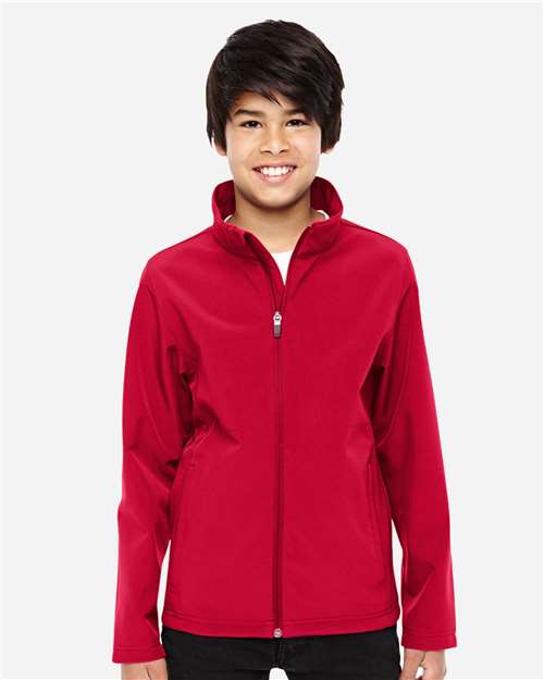 Team 365 Youth Leader Soft Shell Jacket - TT80Y Sport Red