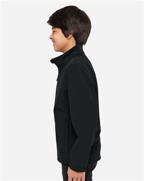 Team 365 Youth Leader Soft Shell Jacket - TT80Y Black