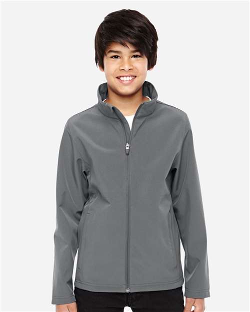 Team 365 Youth Leader Soft Shell Jacket - TT80Y Sport Graphite