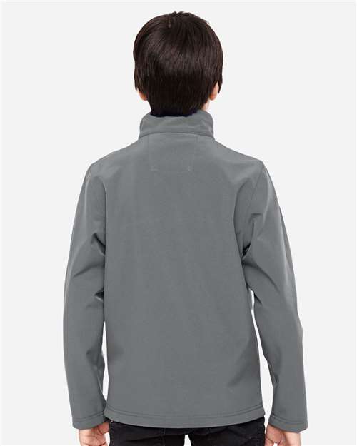 Team 365 Youth Leader Soft Shell Jacket - TT80Y Sport Graphite
