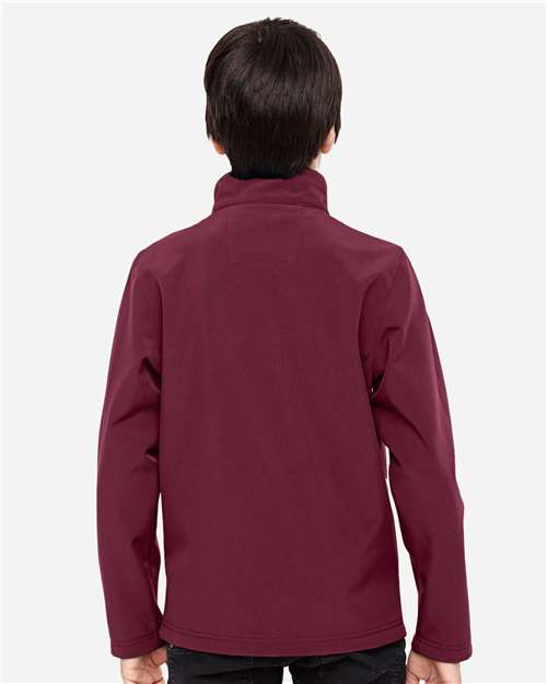 Team 365 Youth Leader Soft Shell Jacket - TT80Y Sport Maroon