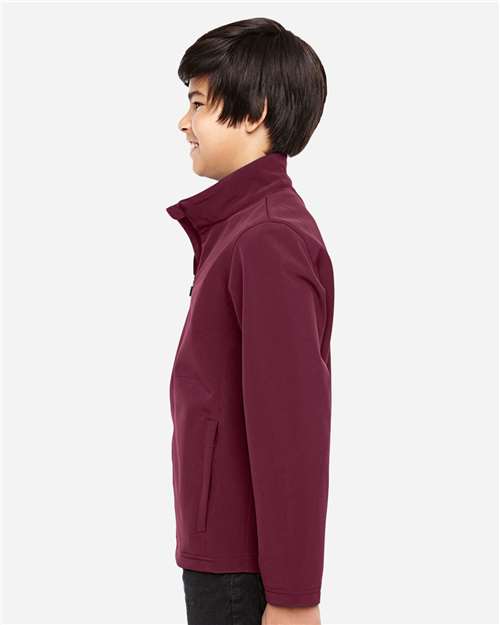 Team 365 Youth Leader Soft Shell Jacket - TT80Y Sport Maroon