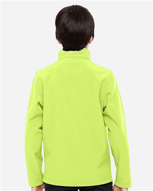 Team 365 Youth Leader Soft Shell Jacket - TT80Y Safety Yellow