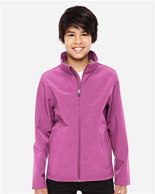 Team 365 Youth Leader Soft Shell Jacket - TT80Y Sport Charity Pink