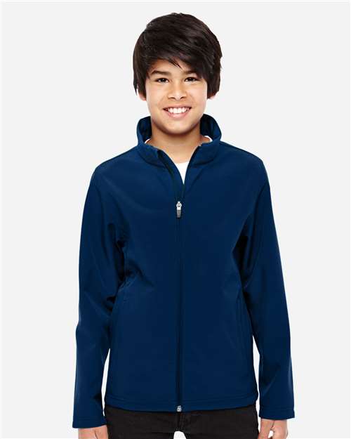 Team 365 Youth Leader Soft Shell Jacket - TT80Y Sport Dark Navy