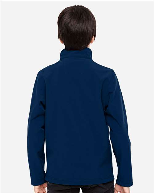 Team 365 Youth Leader Soft Shell Jacket - TT80Y Sport Dark Navy