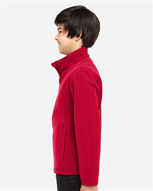 Team 365 Youth Leader Soft Shell Jacket - TT80Y Sport Red