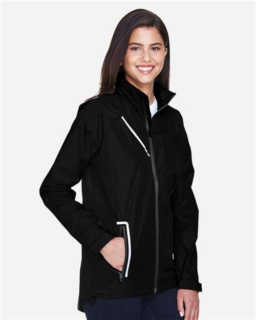 Team 365 Women's Dominator Waterproof Jacket - TT86W Black