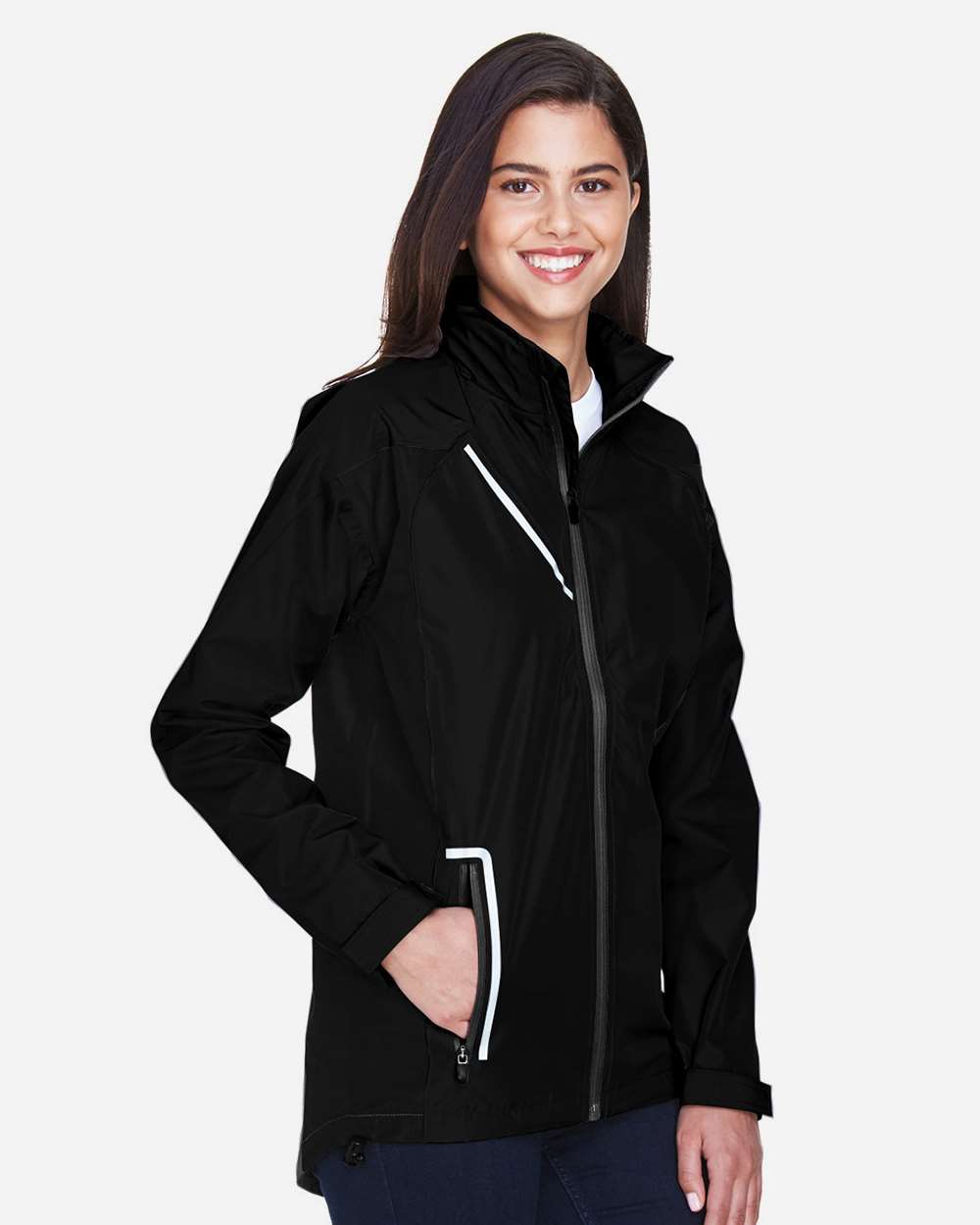 Team 365 Women's Dominator Waterproof Jacket - TT86W Black