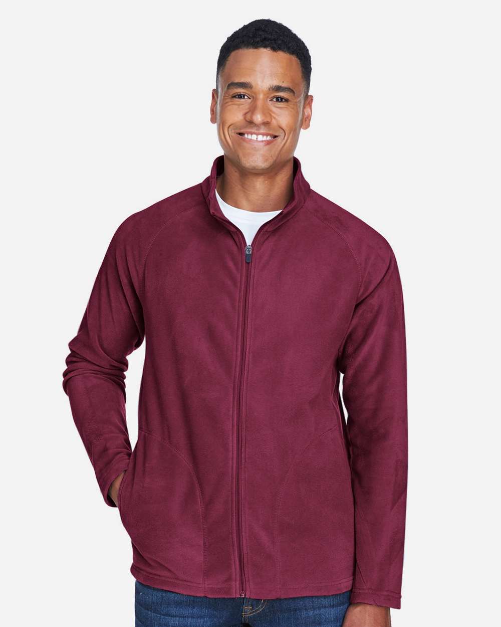 Team 365 Men's Campus Microfleece Jacket - TT90 Sport Maroon