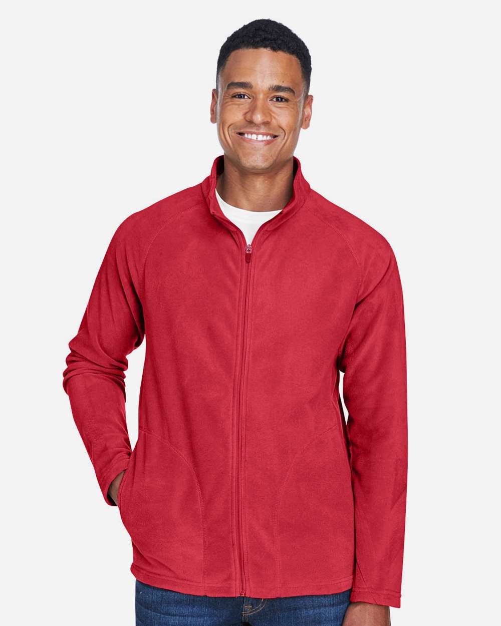 Team 365 Men's Campus Microfleece Jacket - TT90 Sport Red