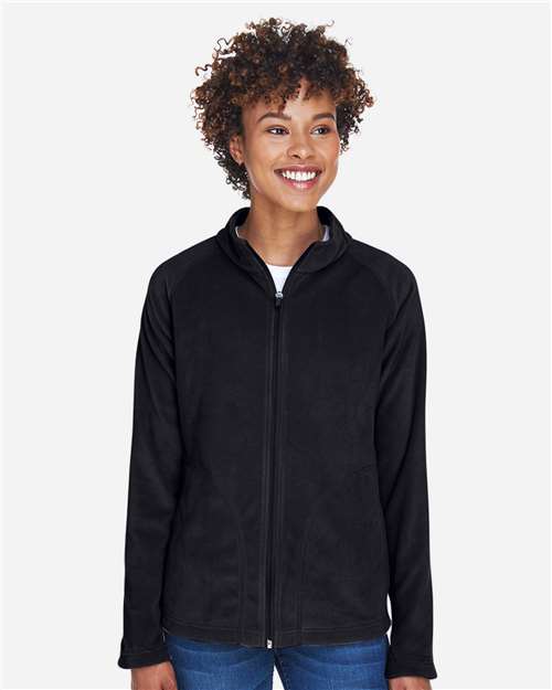Team 365 Women's Campus Microfleece Jacket - TT90W Black