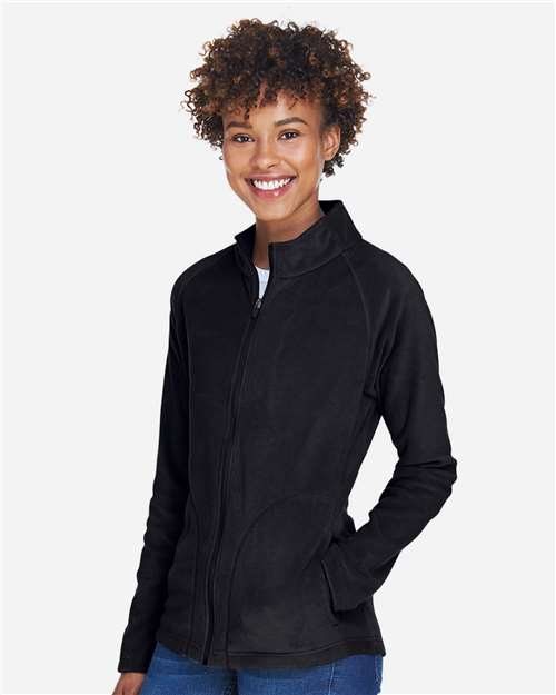 Team 365 Women's Campus Microfleece Jacket - TT90W Black