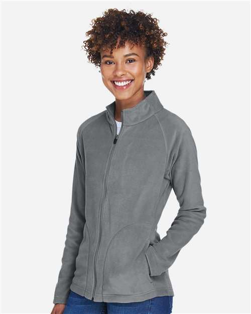Team 365 Women's Campus Microfleece Jacket - TT90W Sport Graphite