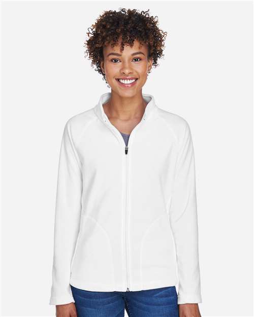Team 365 Women's Campus Microfleece Jacket - TT90W White