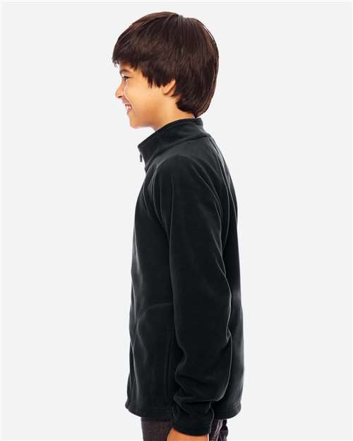Team 365 Youth Campus Microfleece Jacket - TT90Y Black