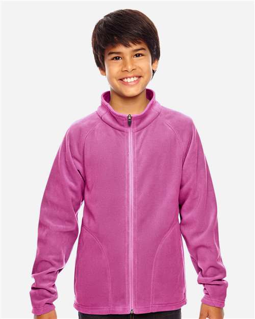 Team 365 Youth Campus Microfleece Jacket - TT90Y Sport Charity Pink