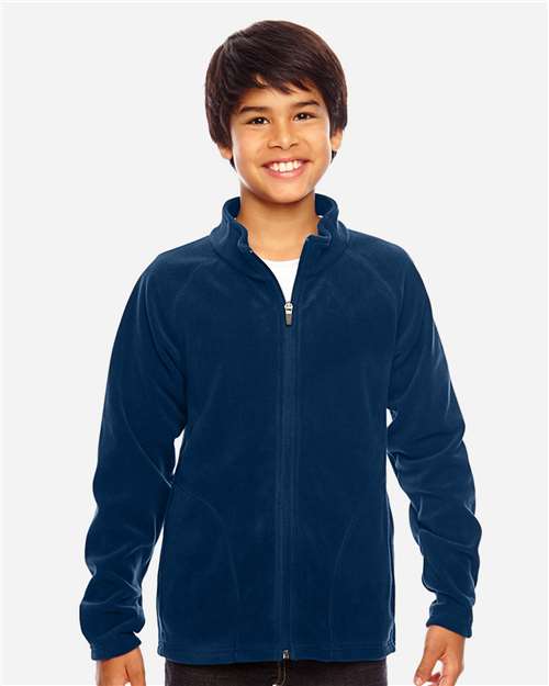Team 365 Youth Campus Microfleece Jacket - TT90Y Sport Dark Navy