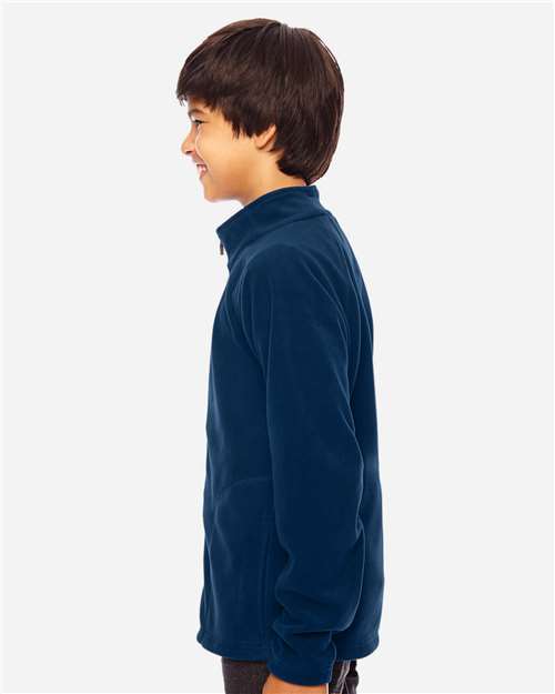 Team 365 Youth Campus Microfleece Jacket - TT90Y Sport Dark Navy